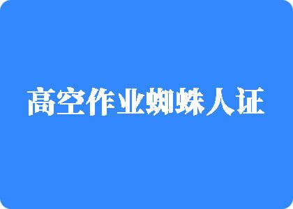 操逼视频免费看看高空作业蜘蛛人证